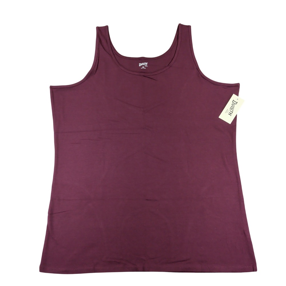 Duluth Trading Co Womens No-Yank Tank Top XXL Burgundy Maroon 73509 NEW